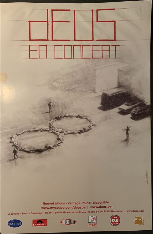 Deus - Vantage Point - En Concert - 40x60cm - Affiche État correct N/A reconditionné disponible sur Fnac