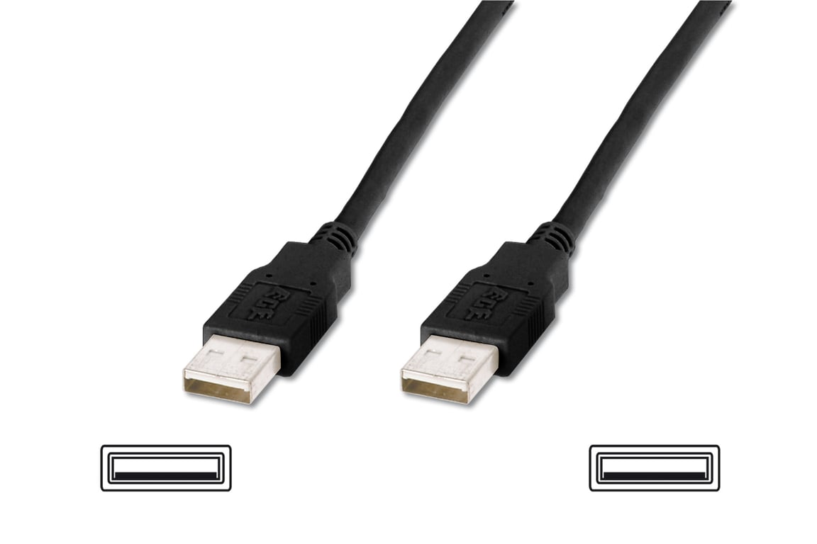 Digitus DK-300101-018-S câble USB USB 2.0 1,8 m USB A Noir - Bon état Bon état Digitus reconditionné disponible sur Pixmania