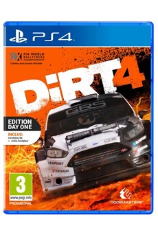 Acheter DiRT 4 Edition Day One Steelbook PS4 Très bon état - 22,71 € DiRT 4 Edition Day One Steelbook PS4 Très bon état Codemasters reconditionné disponible sur Darty