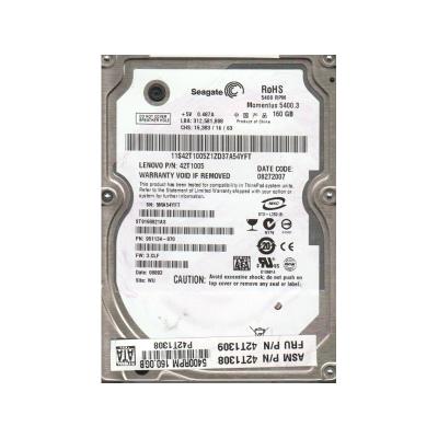 Disque dur 160go sata 2.5 seagate st9160821as 5400rpm 8mo momentus pc portable État correct Seagate reconditionné disponible sur Fnac