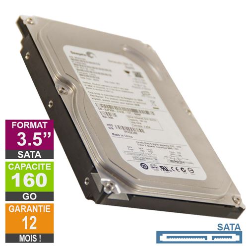 Acheter Disque Dur 160Go SATA 3.5 Seagate Barracuda 7200.10 ST3160815AS 7200rpm 8Mo État correct - 10,49 € Disque Dur 160Go SATA 3.5 Seagate Barracuda 7200.10 ST3160815AS 7200rpm 8Mo État correct Seagate reconditionné disponible sur Fnac