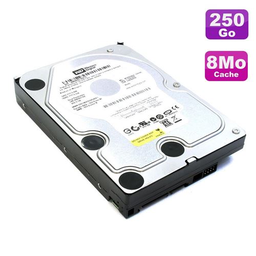 Disque dur 250go sata 3.5' western digital av wd2500avjs-63tba0 7200rpm 8mo État correct Western Digital reconditionné disponible sur Fnac