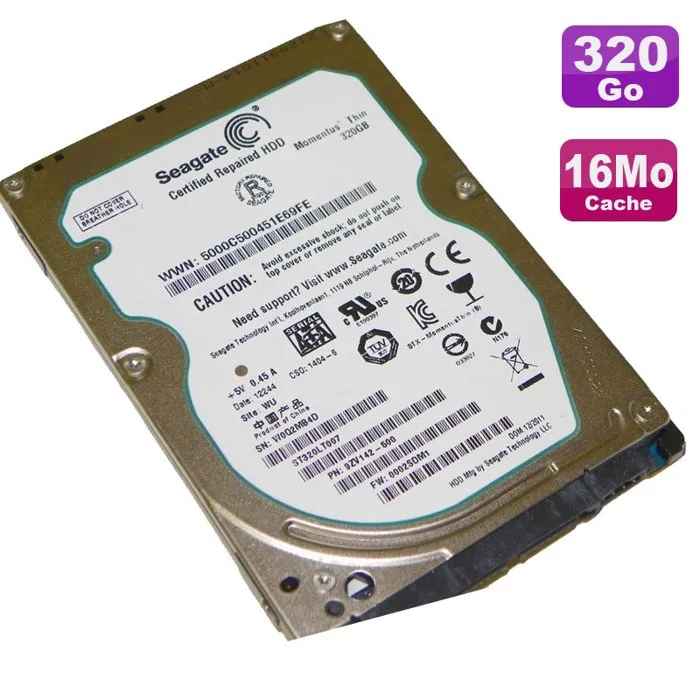 Acheter Disque Dur 320Go SATA 2.5 Seagate Momentus Thin ST320LT007 9ZV142 Pc Portable Reconditionné - 14,00 € | Dero Disque Dur 320Go SATA 2.5 Seagate Momentus Thin ST320LT007 9ZV142 Pc Portable Reconditionné Seagate reconditionné disponible sur Cdiscount Seconde Vie | Dero