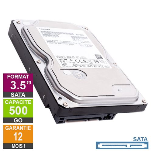 Acheter Disque Dur 500Go SATA 3.5 Toshiba DT01ACA050 25mm 7200rpm 32Mo État correct - 26,39 € Disque Dur 500Go SATA 3.5 Toshiba DT01ACA050 25mm 7200rpm 32Mo État correct Toshiba reconditionné disponible sur Fnac