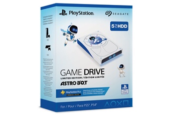 Disque dur externe 5 To Astro Bot Edition limitée Blanc pour PS4 et PS5 Bon état Seagate reconditionné disponible sur Darty