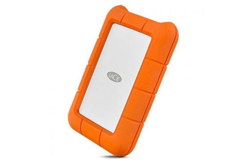 Disque dur portable LaCie Rugged 4 To USB-C Orange État correct LaCie reconditionné disponible sur Fnac