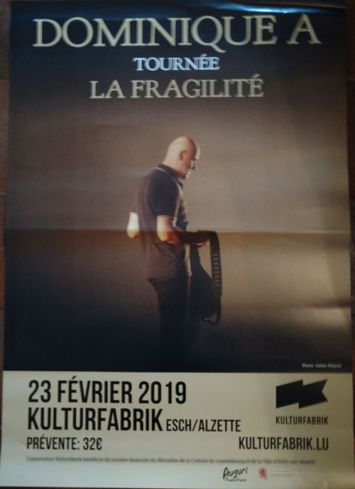 Dominique A - La Fragilité - AFFICHE État correct reconditionné disponible sur Fnac