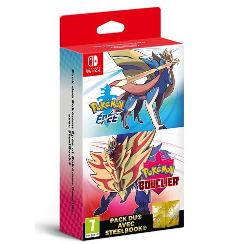 Double Pack Pokémon Epée & Pokémon Bouclier + Steelbook doré Nintendo Switch État correct Nintendo reconditionné disponible sur Fnac