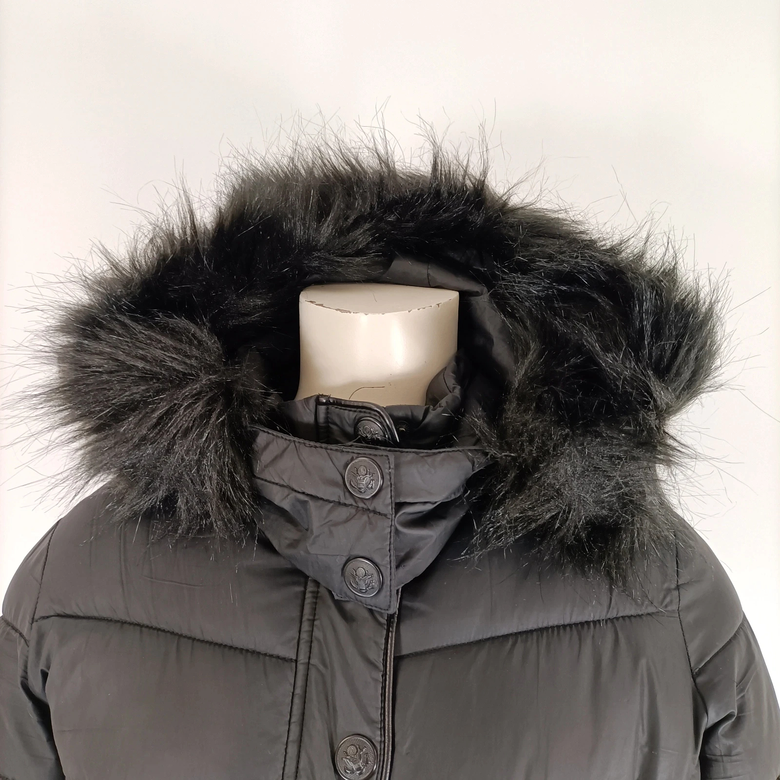 Voir photo 3 de Doudoune Kaporal femme ceinturée noire capuche fausse fourrure chaude hiver Doudoune Kaporal femme ceinturée noire capuche fausse fourrure chaude hiver Très bon état reconditionné photo 3