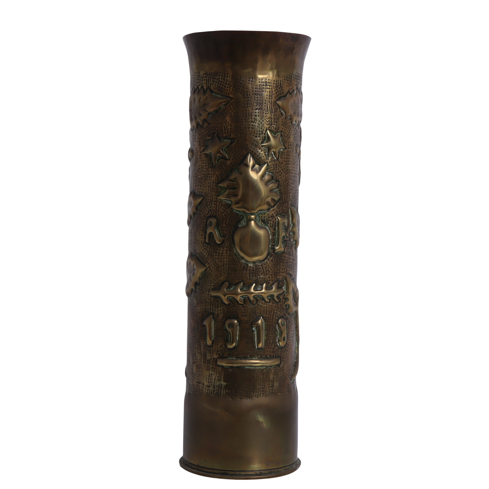 Acheter Douille d'obus sculptée RF Bon état - 11,50 € Douille d'obus sculptée RF Bon état reconditionné disponible sur Label Emmaüs