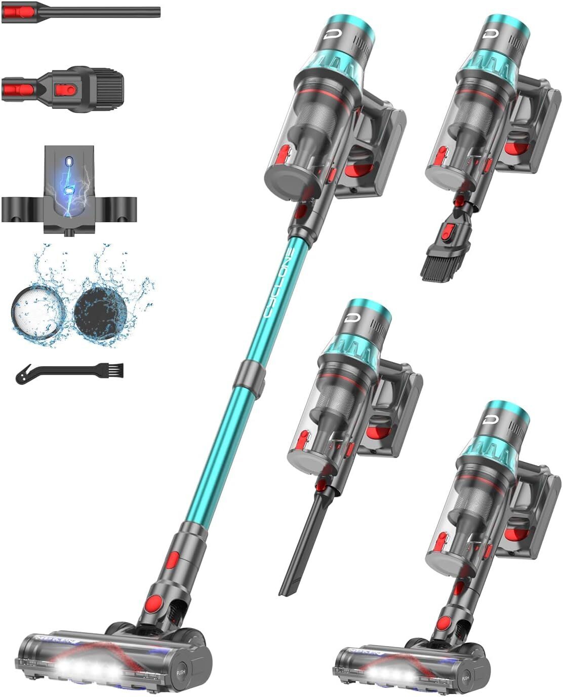 Dsoope YU7 Aspirateur à main sans fil gris/turquoise Très bon état reconditionné disponible sur Refurbed