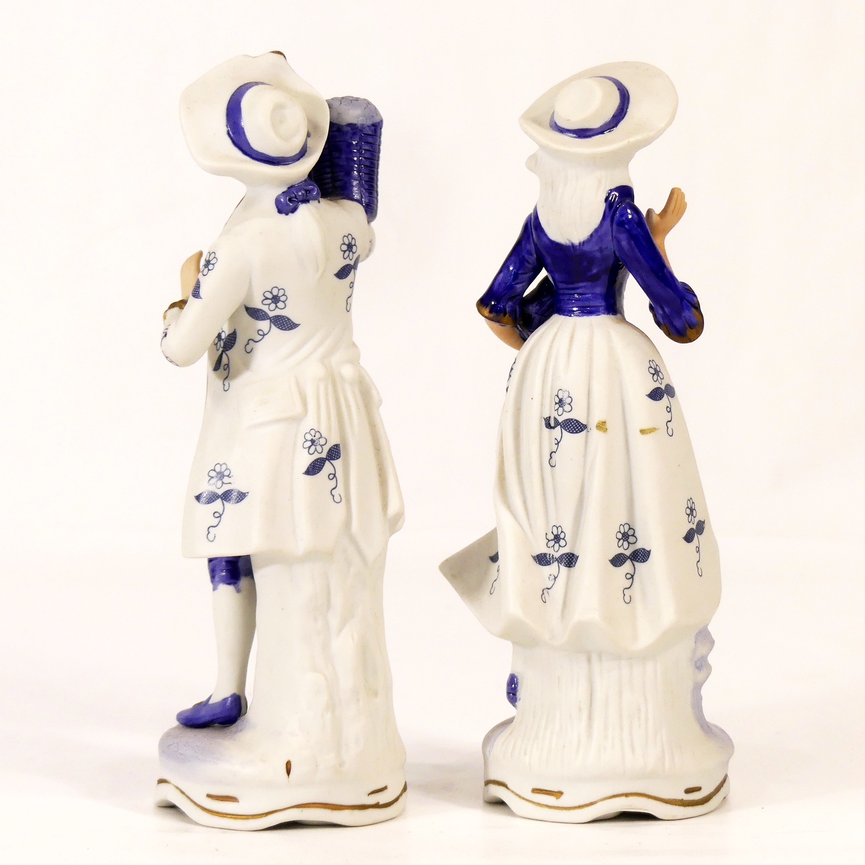 Voir photo 2 de Duo couple Marquis - Porcelaine bleue Duo couple Marquis - Porcelaine bleue reconditionné photo 2