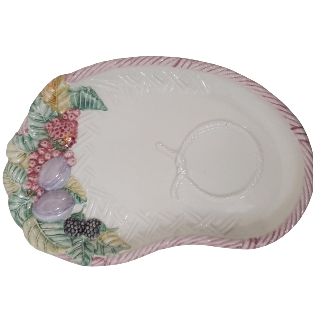 Voir photo 2 de Duo d'Assiettes à Déjeuner Vintage en Céramique Émaillée - Barbotine Duo d'Assiettes à Déjeuner Vintage en Céramique Émaillée - Barbotine Parfait état reconditionné photo 2