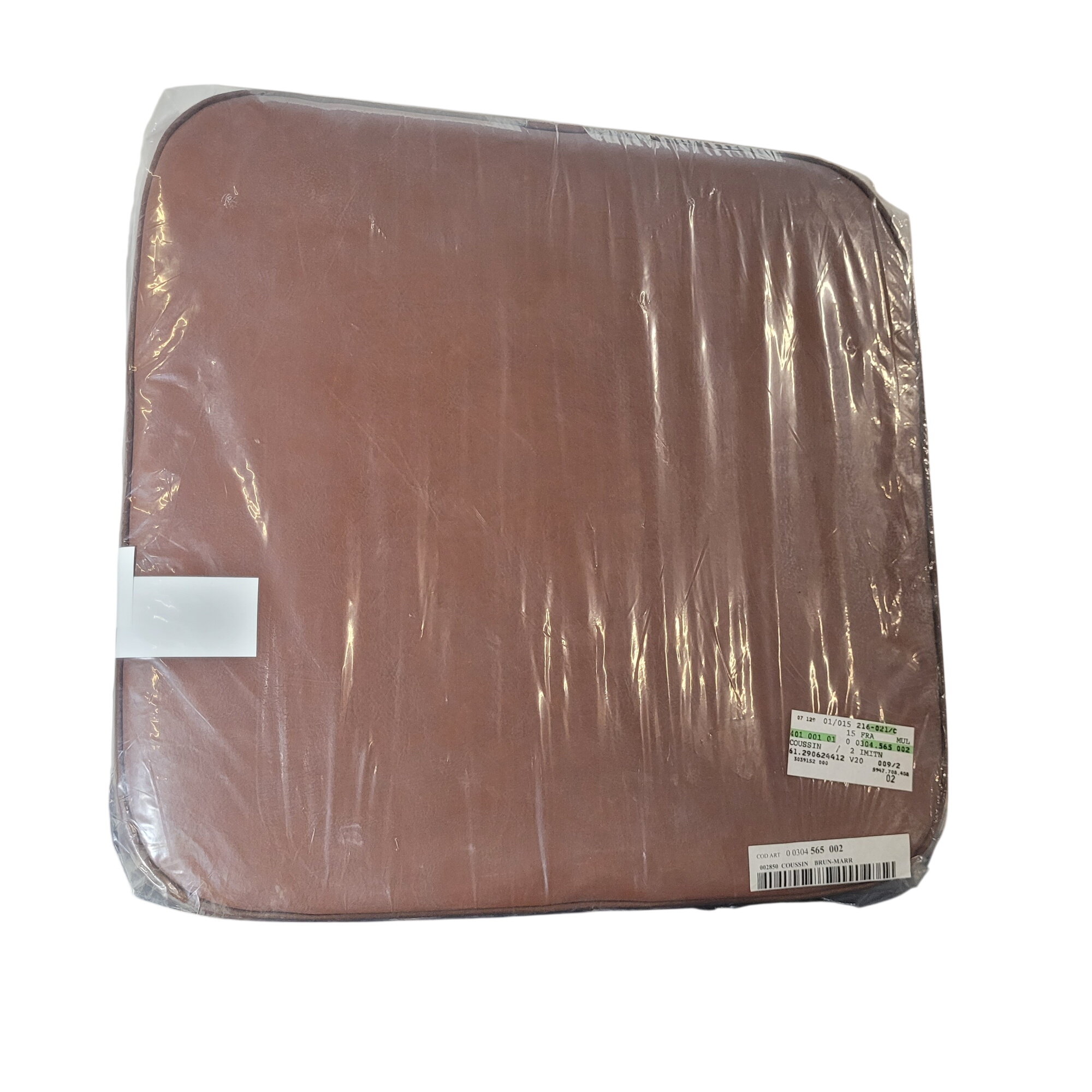 Duo de coussins de chaises capitonnés en simili cuir vintage Parfait état - 20,00 € Duo de coussins de chaises capitonnés en simili cuir vintage Parfait état reconditionné disponible sur Label Emmaüs