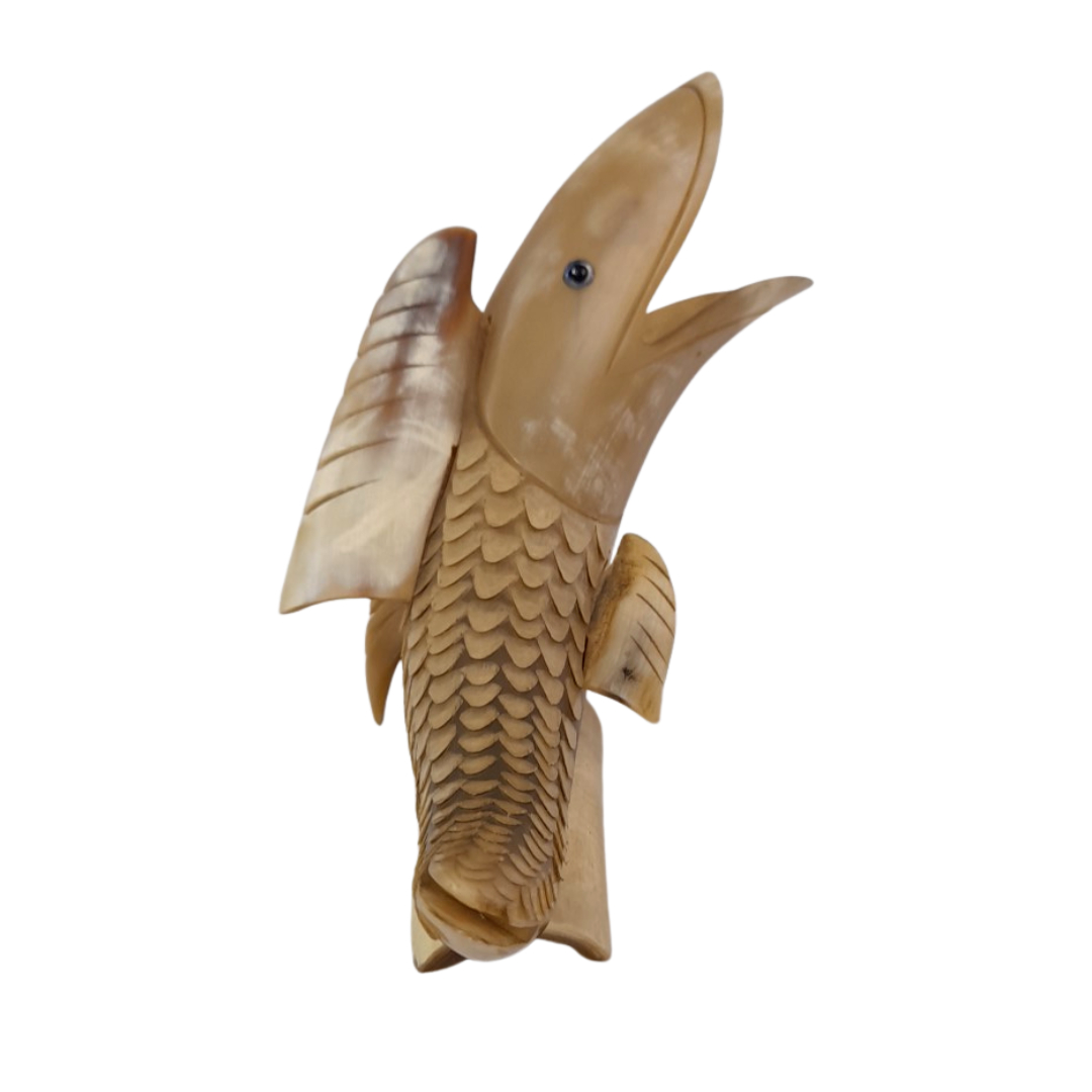 Voir photo 10 de Duo de Poisson Sculptés en Corne Véritable - Artisanat Vintage Duo de Poisson Sculptés en Corne Véritable - Artisanat Vintage Très bon état reconditionné photo 10