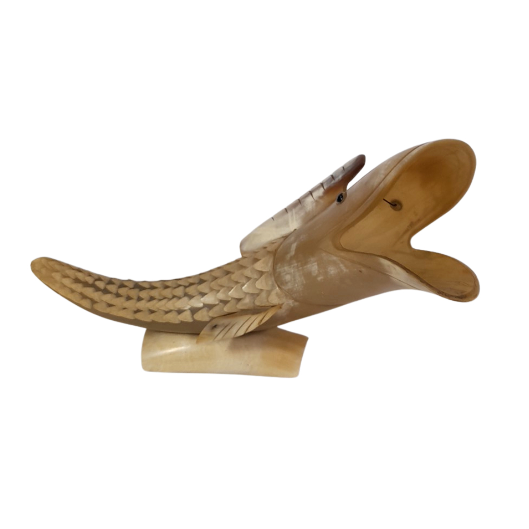 Voir photo 12 de Duo de Poisson Sculptés en Corne Véritable - Artisanat Vintage Duo de Poisson Sculptés en Corne Véritable - Artisanat Vintage Très bon état reconditionné photo 12