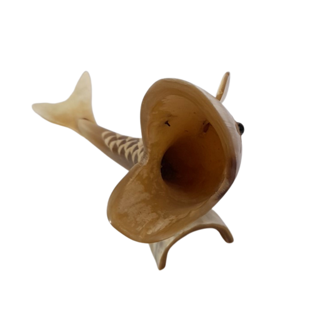 Voir photo 4 de Duo de Poisson Sculptés en Corne Véritable - Artisanat Vintage Duo de Poisson Sculptés en Corne Véritable - Artisanat Vintage Très bon état reconditionné photo 4