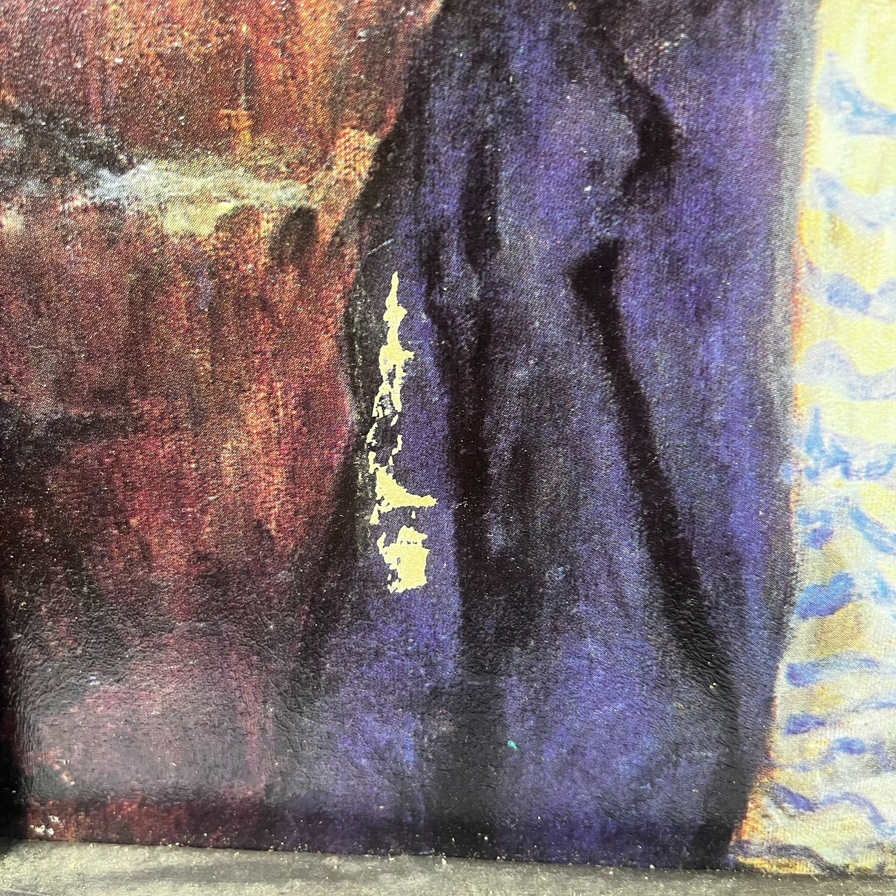 Voir photo 4 de Duo de tableaux rétro ( année 70) enfants en larme style Bragolin et fillette au chapeau , toile avec un encadrement en bois Duo de tableaux rétro ( année 70) enfants en larme style Bragolin et fillette au chapeau , toile avec un encadrement en bois Bon état reconditionné photo 4