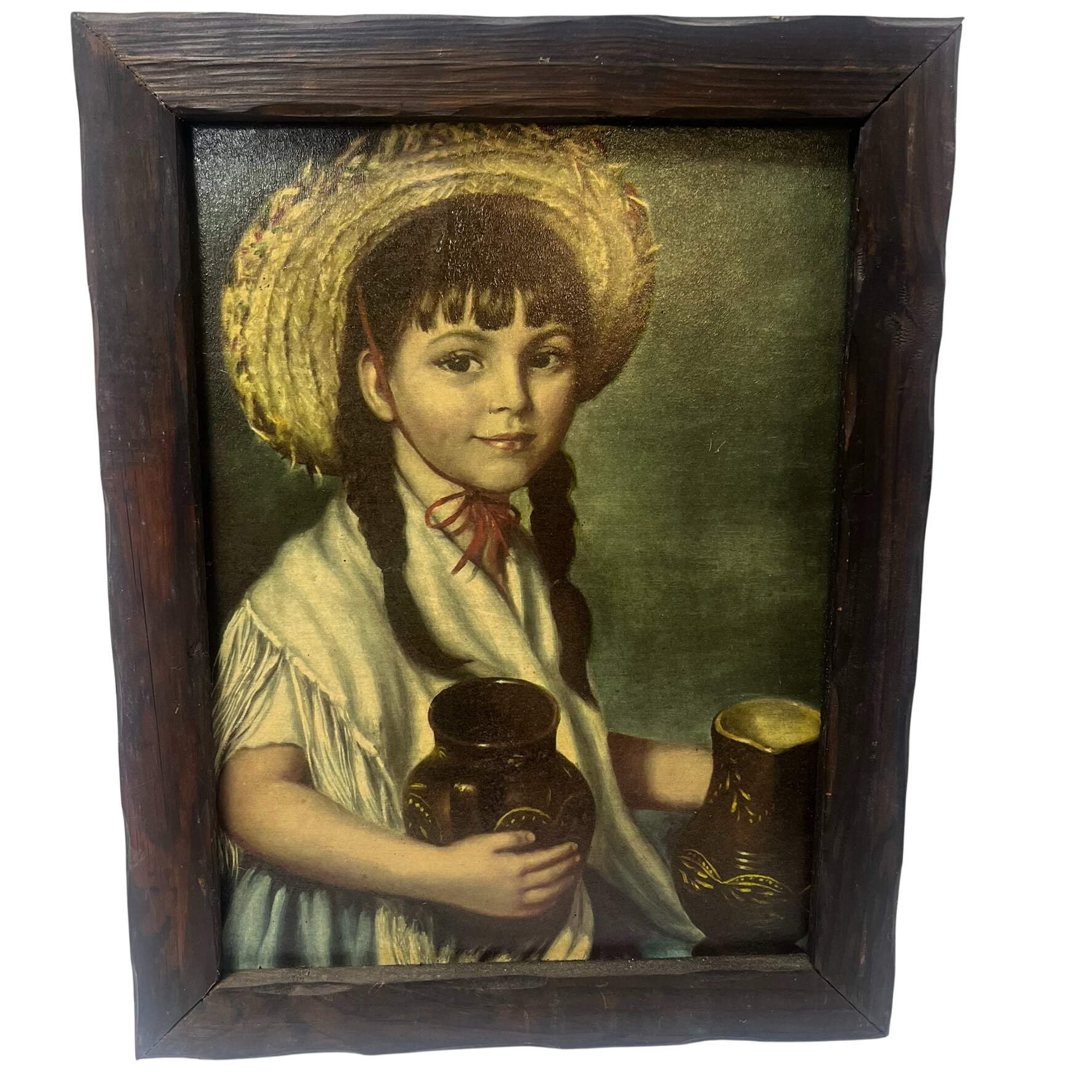 Acheter Duo de tableaux rétro ( année 70) enfants en larme style Bragolin et fillette au chapeau , toile avec un encadrement en bois Bon état - 35,00 € Duo de tableaux rétro ( année 70) enfants en larme style Bragolin et fillette au chapeau , toile avec un encadrement en bois Bon état reconditionné disponible sur Label Emmaüs