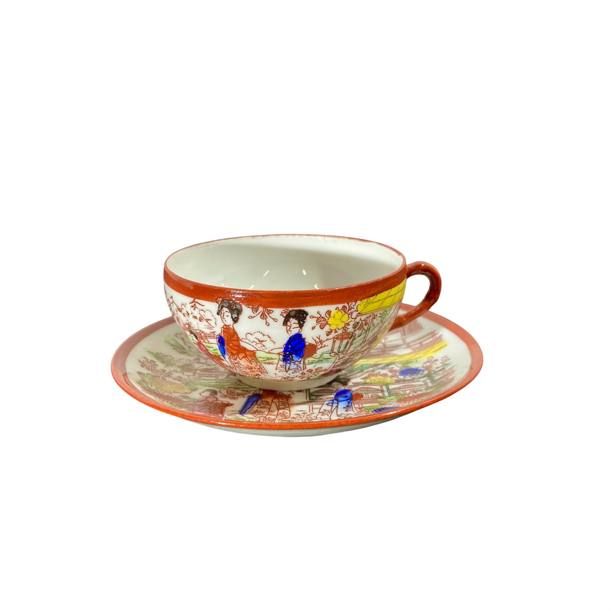 Acheter Duo Tasse et Soucoupe Japonaises – Porcelaine fine de Kutani – Décor Geishas Très bon état - 10,00 € Duo Tasse et Soucoupe Japonaises – Porcelaine fine de Kutani – Décor Geishas Très bon état reconditionné disponible sur Label Emmaüs