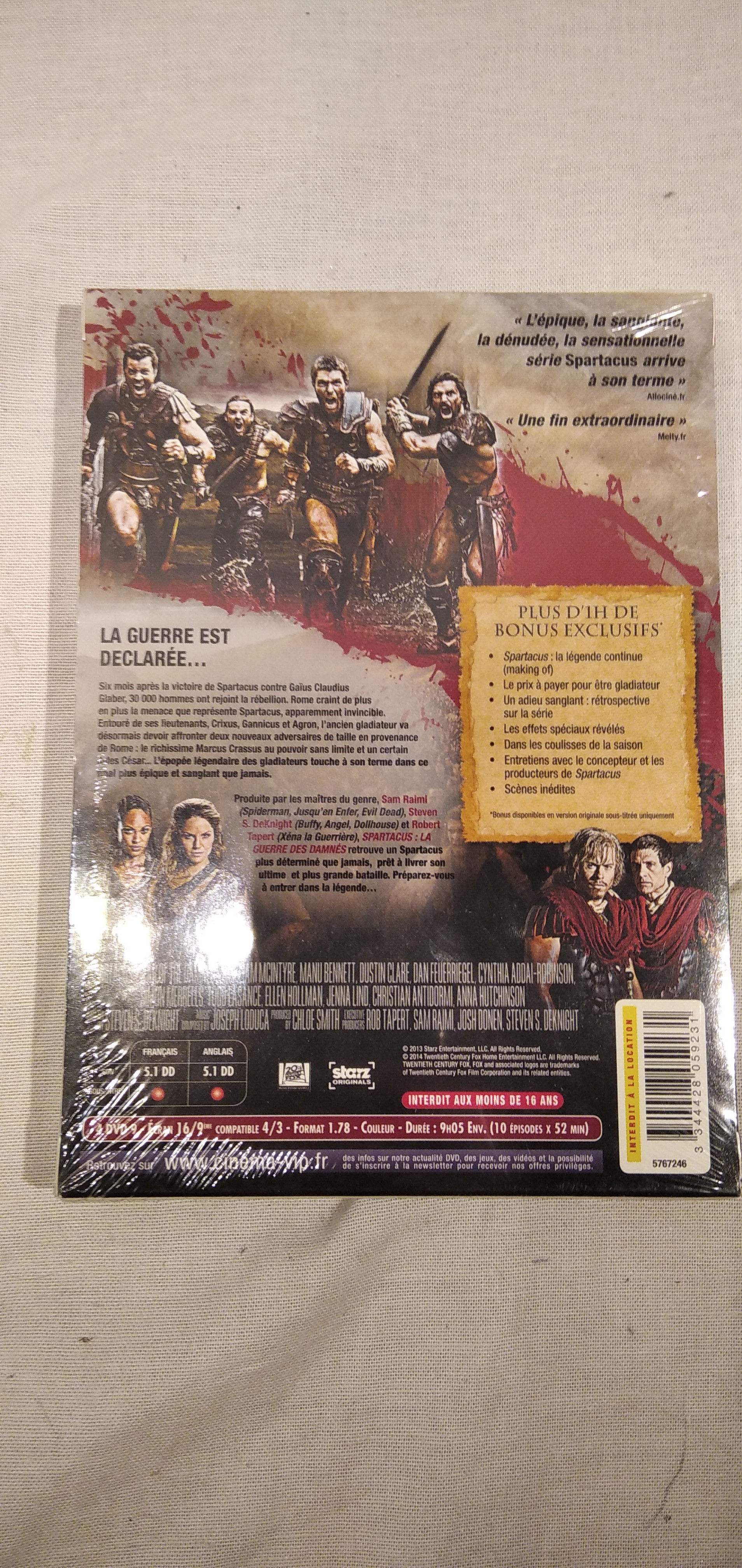 Voir photo 3 de Dvd SPARTACUS neuf sous blister Dvd SPARTACUS neuf sous blister Parfait état reconditionné photo 3