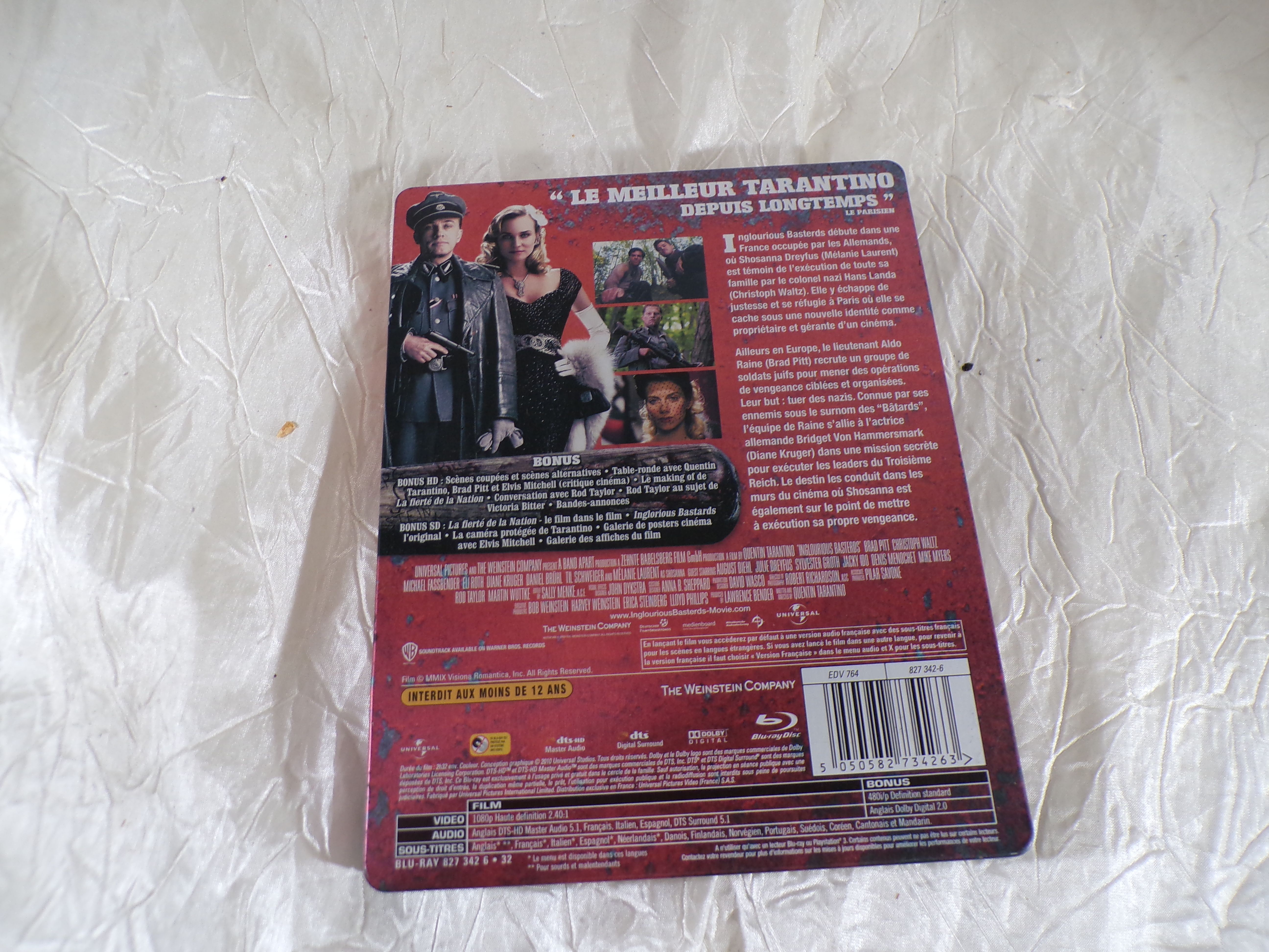 Voir photo 2 de DVD Steelbook Inglourious Basterds DVD Steelbook Inglourious Basterds Très bon état reconditionné photo 2