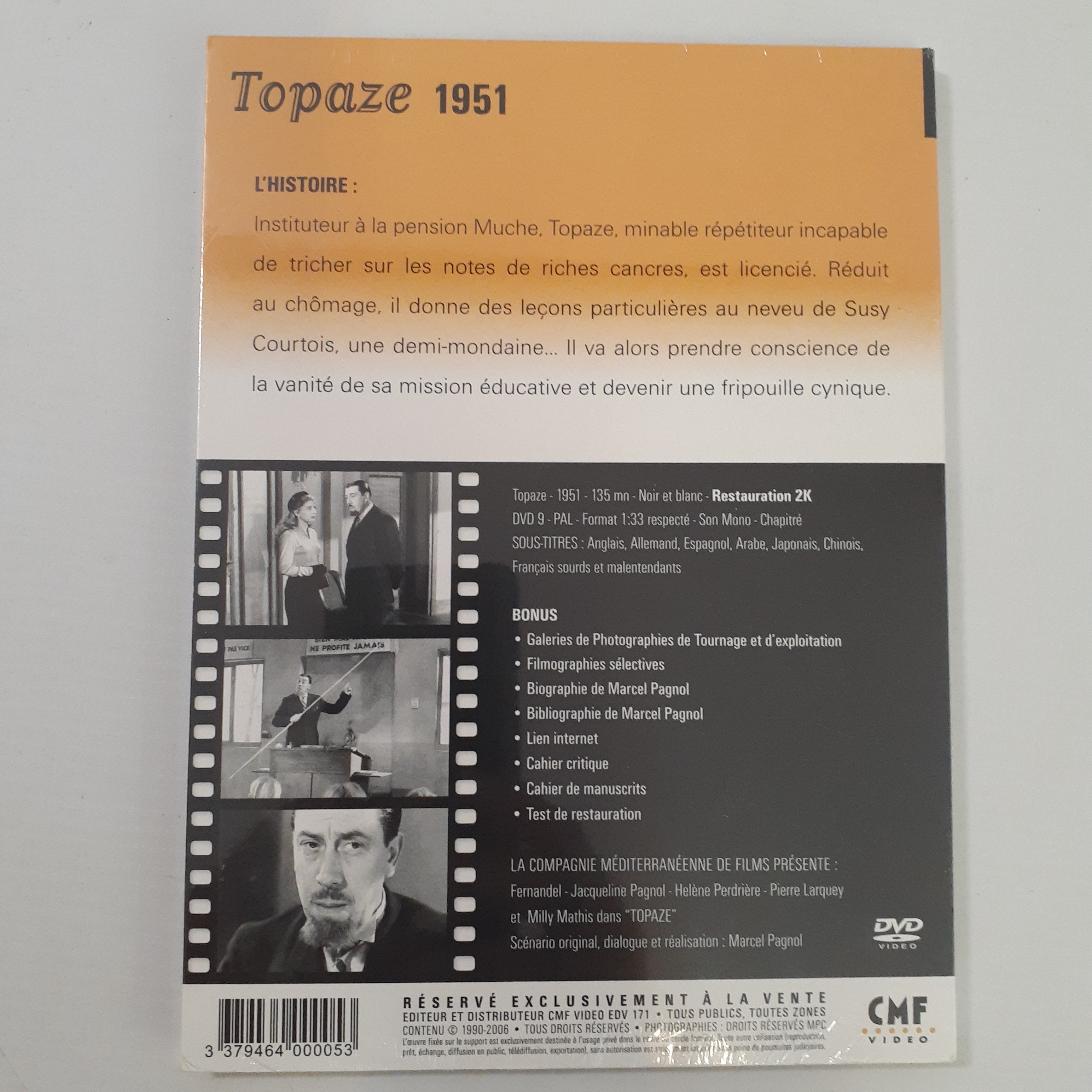 Voir photo 2 de DVD Topaze Collection Marcel Pagnol NEUF DVD Topaze Collection Marcel Pagnol NEUF Parfait état reconditionné photo 2