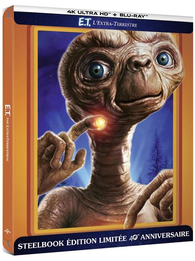 E.T. l'extra-terrestre 40ème Anniversaire Édition Limitée SteelBook® Blu-ray 4K Ultra HD État correct - 49,95 € E.T. l'extra-terrestre 40ème Anniversaire Édition Limitée SteelBook® Blu-ray 4K Ultra HD État correct reconditionné disponible sur Fnac