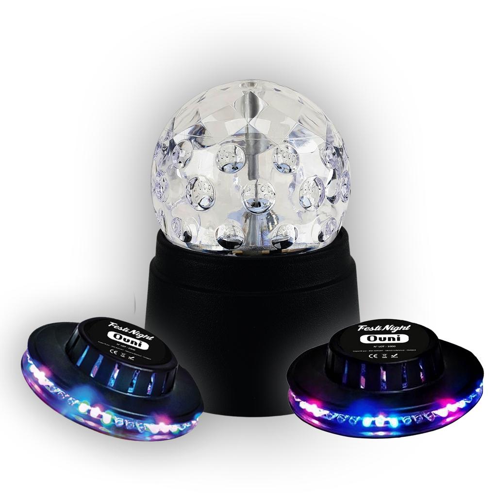 Éclairage Cheetah Pack soirée Boule Disco à Led avec rotateur intégré + 2 Jeux de lumières OVNI SONO DJ LIGHT FAMILLE Reconditionné - 49,99 € Éclairage Cheetah Pack soirée Boule Disco à Led avec rotateur intégré + 2 Jeux de lumières OVNI SONO DJ LIGHT FAMILLE Reconditionné N/A reconditionné disponible sur Backmarket | Dero