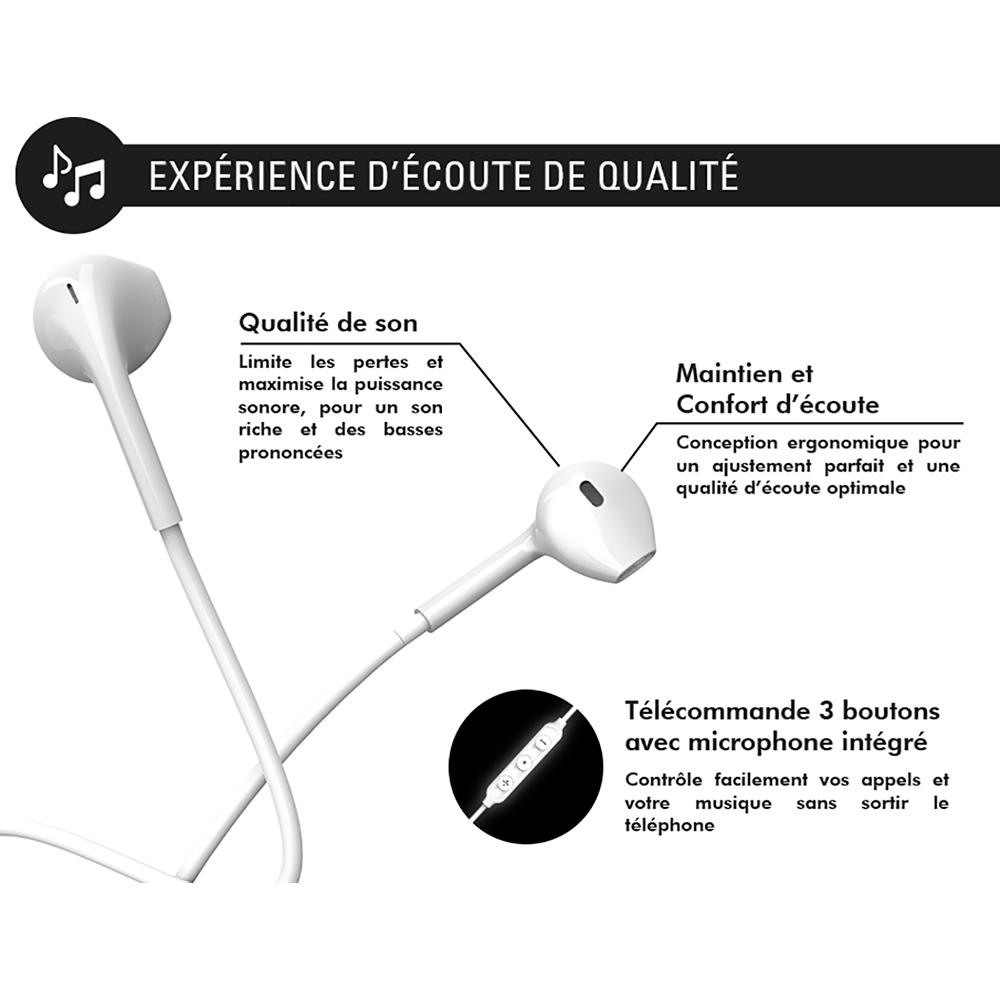 Voir photo 3 de Ecouteurs Intra-auriculaire Bluetooth - Ecouteurs Renforcé USB C Télécommande/Micro Bouton Blanc + Garantie à vie Force Play | Dero Ecouteurs Intra-auriculaire Bluetooth - Ecouteurs Renforcé USB C Télécommande/Micro Bouton Blanc + Garantie à vie Force Play Reconditionné N/A reconditionné photo 3 | Dero