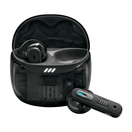 Ecouteurs sans fil JBL Tune Flex 2 Ghost Edition Bluetooth avec réduction active du bruit Noir fantôme État correct JBL reconditionné disponible sur Fnac