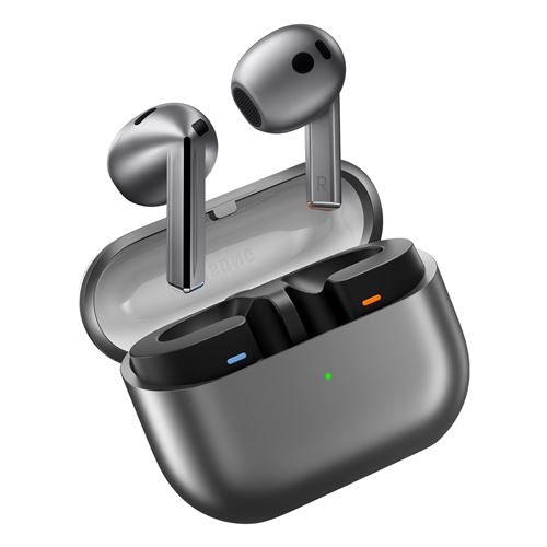 Ecouteurs sans fil Samsung Galaxy Buds3 Bluetooth avec réduction active du bruit Argent État correct Samsung reconditionné disponible sur Fnac
