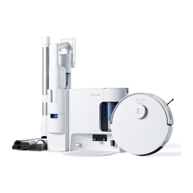 ECOVACS DEEBOT N20 COMBO - Aspirateur Robot + Balai avec Station - Double vidange automatique - Puissance 10 k Pa - Excellent état Parfait état Ecovacs reconditionné disponible sur Pixmania