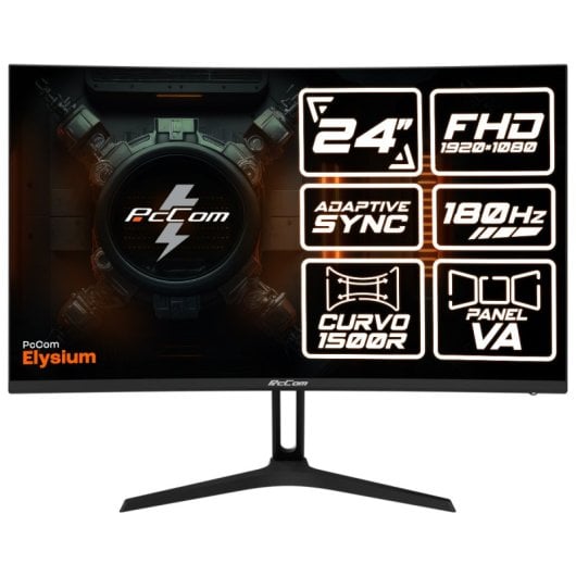 Écran Gaming PcCom Elysium 23,6  Courbe VA FHD 180Hz AdaptiveSync Anti-Lumière Bleue - Excellent état Parfait état N/A (je n'ai pas trouvé de marque connue reconditionné disponible sur Pixmania