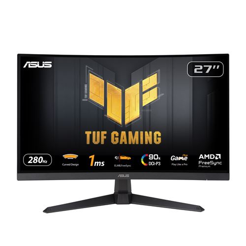 Ecran PC Gaming Asus TUF VG27VQM1B 27"" Incurvé 280 Hz Full HD État correct Asus reconditionné disponible sur Fnac
