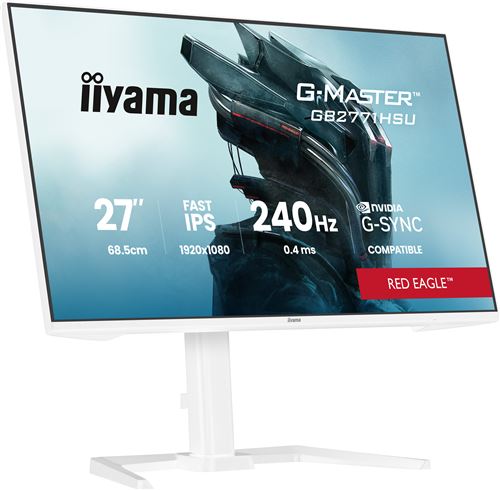Ecran PC gaming Iiyama G-Master GB2771HSU-W1 27" 240 Hz Full HD Blanc État correct Iiyama reconditionné disponible sur Fnac