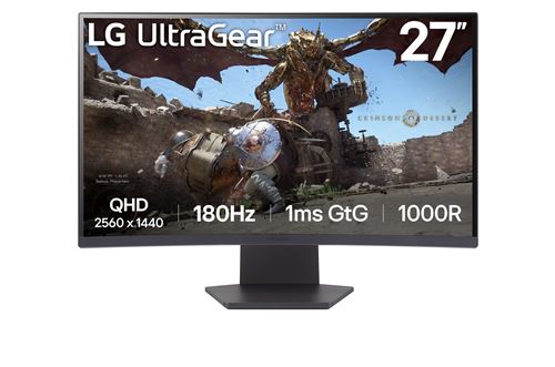 Ecran PC Gaming LG 27GS60QC-B 27" Incurvé 180 Hz QHD État correct reconditionné disponible sur Fnac