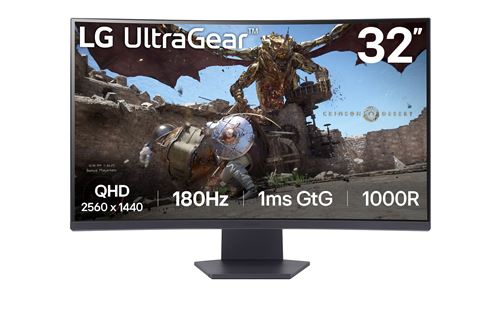 Ecran PC gaming LG 32GS60QC-B 32" Incurvé 180 Hz QHD État correct LG reconditionné disponible sur Fnac