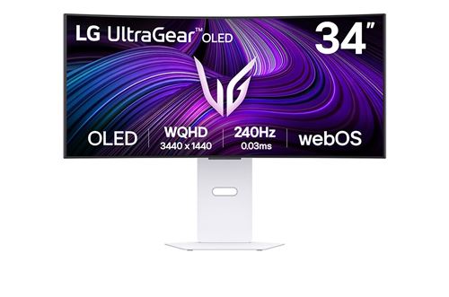 Ecran PC gaming LG UltraGear OLED 34GX90SA-W 34" Incurvé WQHD Blanc État correct LG reconditionné disponible sur Fnac
