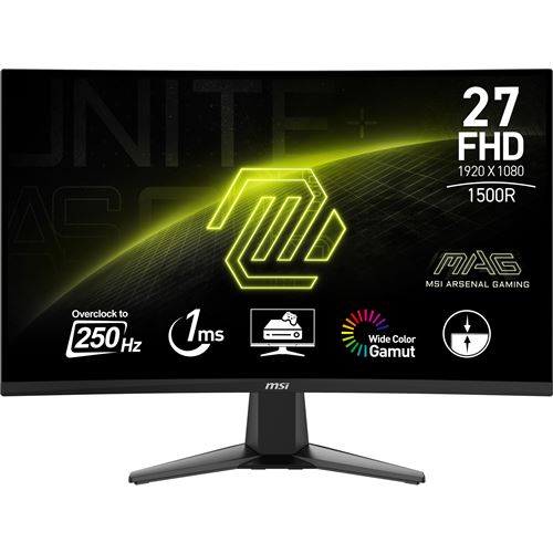 Ecran PC gaming Msi MAG 27C6X 27"" Incurvé 250 Hz Full HD État correct MSI reconditionné disponible sur Fnac
