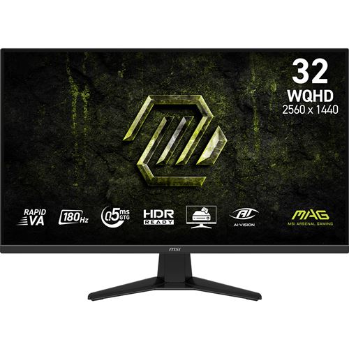 Ecran PC Gaming MSI MAG 325QF E18V 31,5" 180 Hz WQHD État correct MSI reconditionné disponible sur Fnac