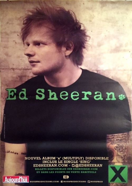 Ed Sheeran - 80x120 cm - AFFICHE / POSTER État correct N/A reconditionné disponible sur Fnac