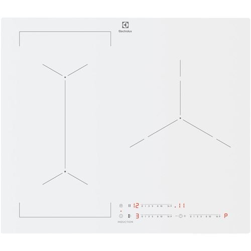 Electrolux EIV63342CW - Table de cuisson à induction - 3 plaques de cuisson - Niche - largeur : 56 cm - profondeur : 49 cm - sans cadre - blanc État correct N/A reconditionné disponible sur Fnac | Dero