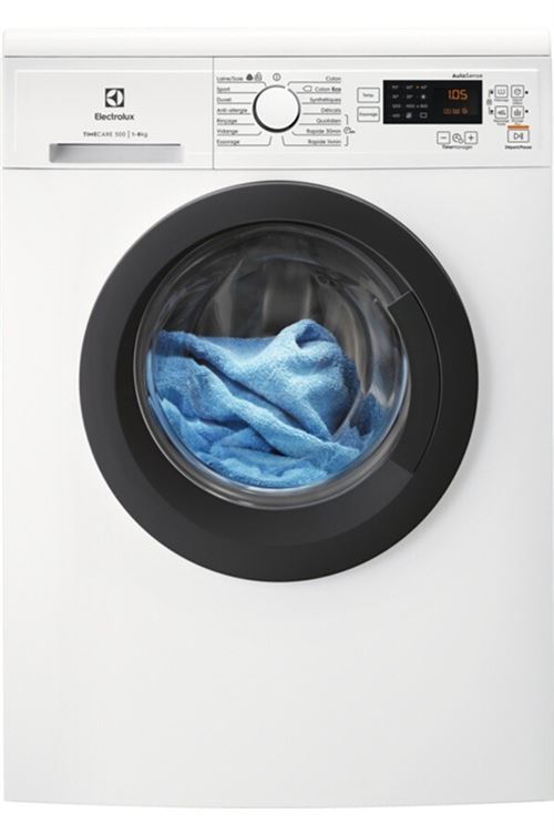 Electrolux EW2F1284GF - Machine à laver - largeur : 59.7 cm - profondeur : 56.8 cm - hauteur : 85 cm - chargement frontal - 53 litres - 8 kg - 1200 tours/min État correct Electrolux reconditionné disponible sur Fnac