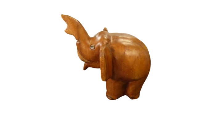 Voir photo 2 de Eléphant décoratif sculpté en bois (18 cm de hauteur) Eléphant décoratif sculpté en bois (18 cm de hauteur) Bon état reconditionné photo 2