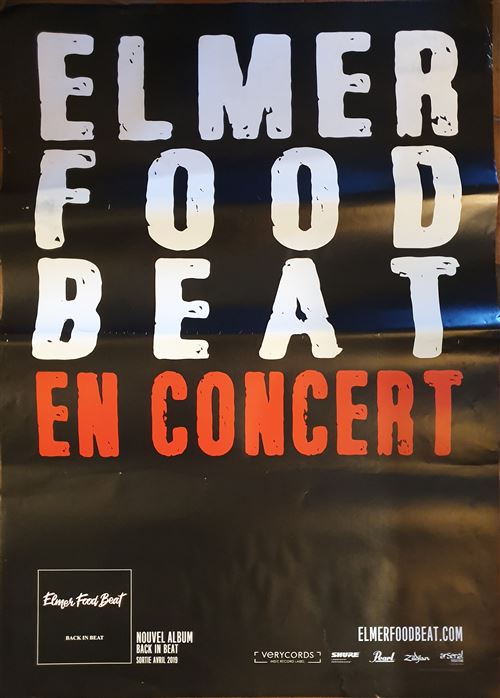 Elmer Food Beat - Back in Beat En Concert - 70x100cm - Affiche État correct reconditionné disponible sur Fnac