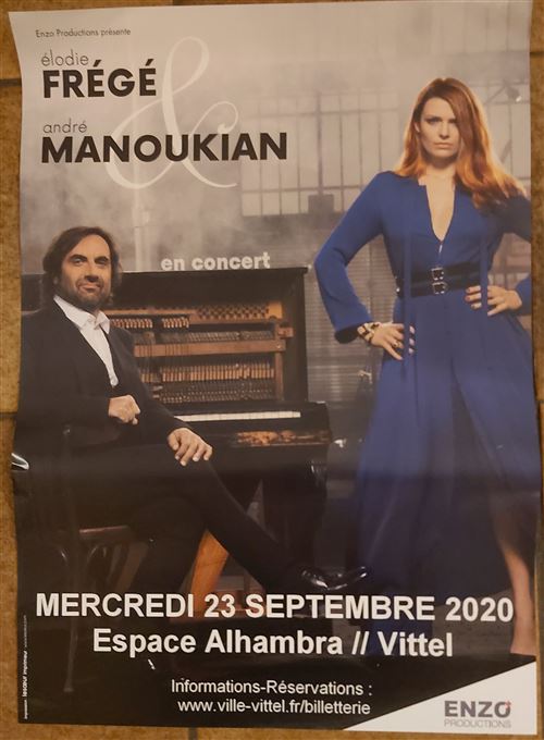 Élodie Frégé - André Manoukian - en concert - 30x42cm - Affiche État correct N/A reconditionné disponible sur Fnac
