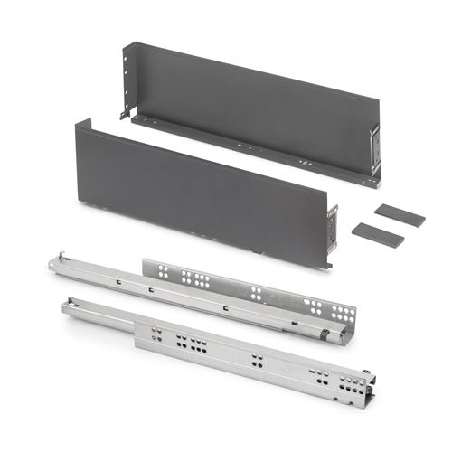Emuca Tiroir extérieur Simplex 25kg hauteur 159mm, profondeur 490mm, acier, Gris antracite État correct N/A reconditionné disponible sur Fnac