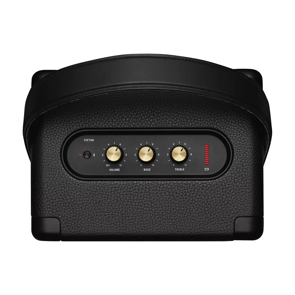 Voir photo 3 de Enceinte Bluetooth Marshall TUFTON Black & Brass - Noir | Dero Enceinte Bluetooth Marshall TUFTON Black & Brass - Noir Reconditionné Marshall reconditionné photo 3 | Dero