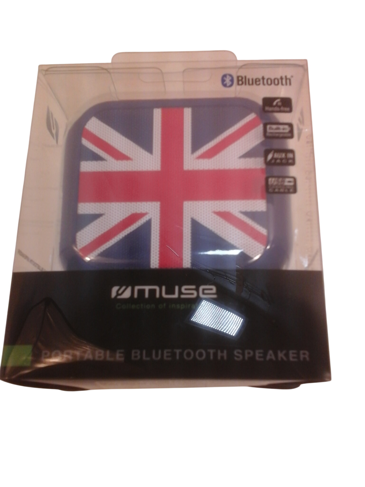 Enceinte bluetooth muse union jack flag M 312BTK Parfait état - 15,00 € Enceinte bluetooth muse union jack flag M 312BTK Parfait état reconditionné disponible sur Label Emmaüs